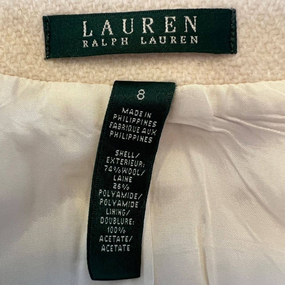 Lauren Ralph Lauren Wool Blend Herringbone Blazer Coat - Picture 12 of 16